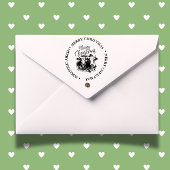 Merry Christmas Country Koe thema Zelfinktende Stempel