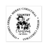 Merry Christmas Country Piggy thema Zelfinktende Stempel (Design)