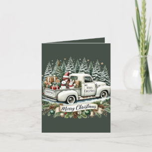 Merry Christmas Country truck voeg bericht toe Feestdagen Kaart