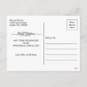 Merry Christmas Couples Photo Front Feestdagenkaart (Achterkant)