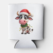 Merry Christmas Cow Santa Christmas Lights Cow Xma Blikjeskoeler (Voorkant)