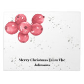 Merry Christmas Cranberries Notitieblok (Voorkant)