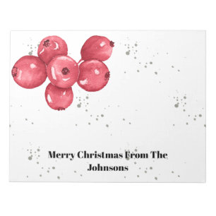 Merry Christmas Cranberries Notitieblok