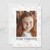 Merry Christmas Cream Toile Holiday Design Feestdagenkaart (Voorkant)