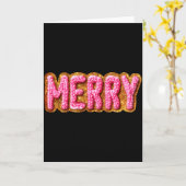 Merry Christmas Crochet Xmas Pajamas Cozy Holiday  Kaart (Gele Bloem)