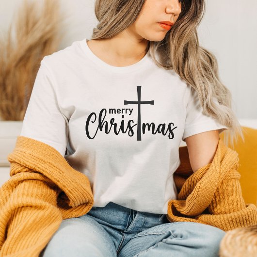 Merry Christmas Cross Faith Shirt