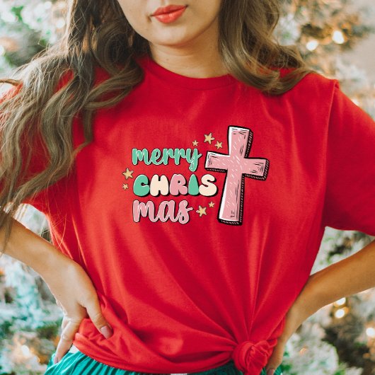Merry Christmas Cross T-shirt