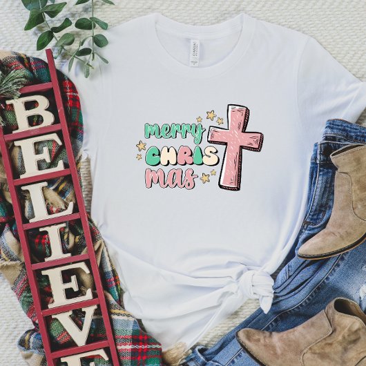 Merry Christmas Cross T-shirt