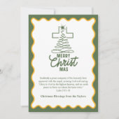 Merry Christmas Cross Tree Blessings Feestdagenkaart (Voorkant)