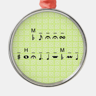 Merry Christmas-cryptogram Metalen Ornament