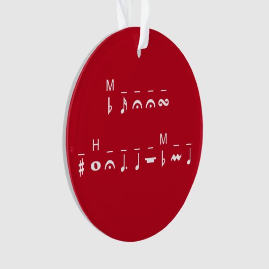 Merry Christmas-cryptogram Ornament (voorkant)