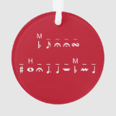 Merry Christmas-cryptogram Ornament (achterkant)