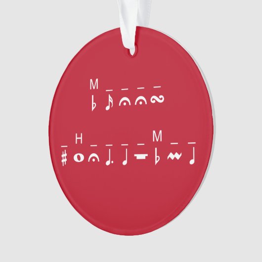 Merry Christmas-cryptogram Ornament (voorkant)