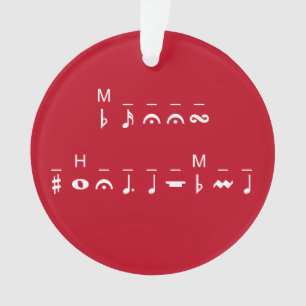 Merry Christmas-cryptogram Ornament