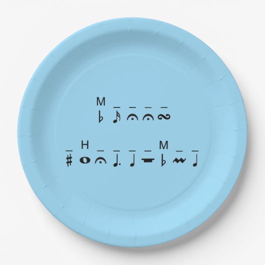 Merry Christmas-cryptogram Papieren Bordje (Voorkant)
