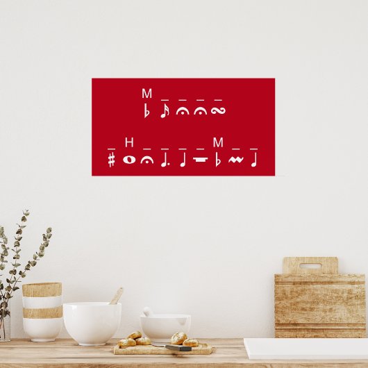 Merry Christmas-cryptogram Poster (Keuken)