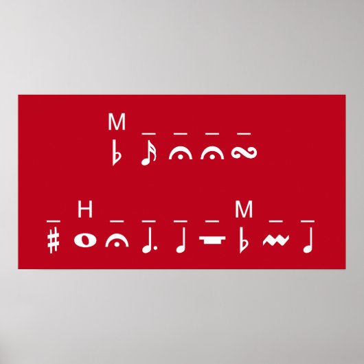 Merry Christmas-cryptogram Poster (Voorkant)