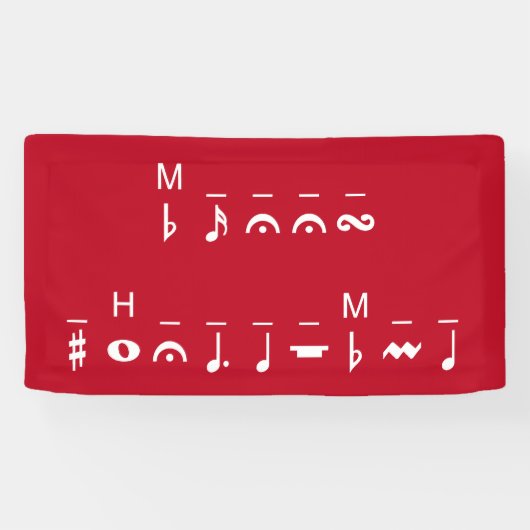 Merry Christmas-cryptogram Spandoek (Horizontaal)