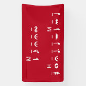 Merry Christmas-cryptogram Spandoek (Verticaal)