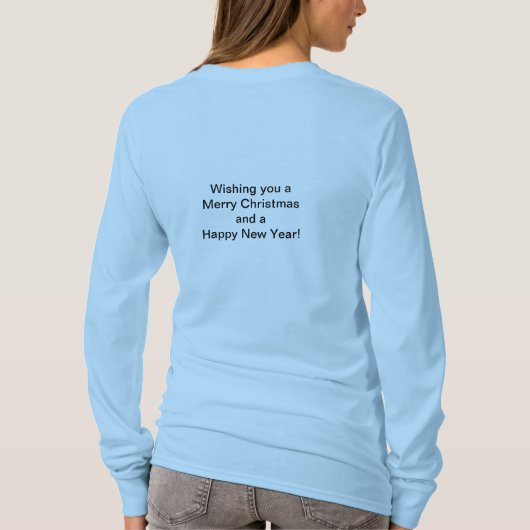 Merry Christmas-cryptogram T-shirt (Achterkant)