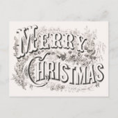 Merry Christmas,  Currier & Ives (reprod) Briefkaart (Voorkant)