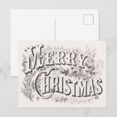 Merry Christmas,  Currier & Ives (reprod) Briefkaart (Voorkant / Achterkant)