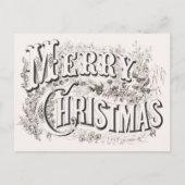Merry Christmas,  Currier & Ives (reprod) Briefkaart (Voorkant)