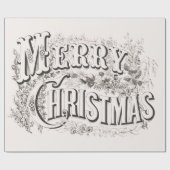 Merry Christmas,  Currier & Ives (reprod) Cadeaupapier (Vlak)