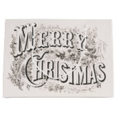 Merry Christmas, Currier & Ives (reprod) Groot Cadeauzakje (Voorkant)