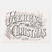 Merry Christmas, Currier & Ives (reprod) Inpakpapier Vel (Voorkant 3)