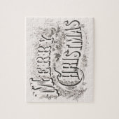 Merry Christmas,  Currier & Ives (reprod) Legpuzzel (Verticaal)