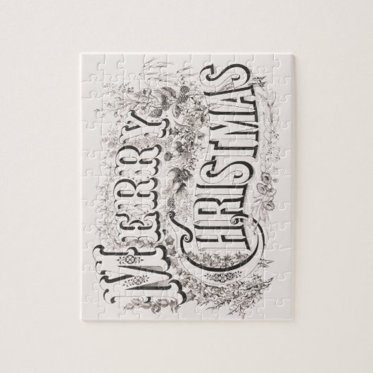 Merry Christmas, Currier & Ives (reprod) Legpuzzel (Verticaal)