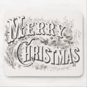 Merry Christmas,  Currier & Ives (reprod) Muismat (Voorkant)