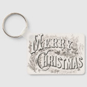 Merry Christmas, Currier & Ives (reprod) Sleutelhanger (Achterkant)