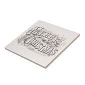 Merry Christmas,  Currier & Ives (reprod) Tegeltje (Zijkant)
