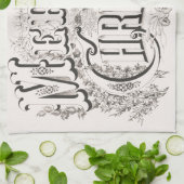 Merry Christmas, Currier & Ives (reprod) Theedoek (Gevouwen)