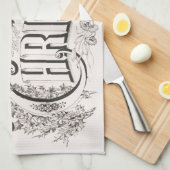 Merry Christmas, Currier & Ives (reprod) Theedoek (Quarter Fold)