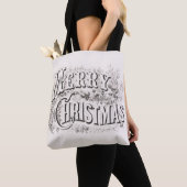 Merry Christmas,  Currier & Ives (reprod) Tote Bag (Dichtbij)