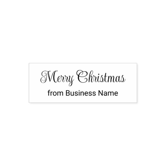 Merry Christmas Cursive Script from Business Name Zelfinktende Stempel (Design)