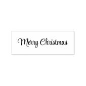 Merry Christmas Cursive Script Text Template Rubberstempel (Afrduk)