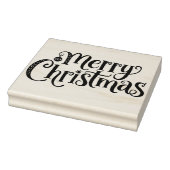 Merry Christmas Cursive Typography  Rubberstempel (Stempel)