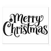 Merry Christmas Cursive Typography  Rubberstempel (Afrduk)