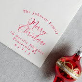 MERRY CHRISTMAS Curved Text Naam en adres van de f Zelfinktende Stempel