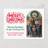 MERRY CHRISTMAS CUSTOM Arch FOTO Xmas Feestdagenkaart (Voorkant)