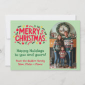 MERRY CHRISTMAS CUSTOM Arch FOTO Xmas Holiday Feestdagenkaart (Voorkant)