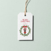 Merry Christmas Custom Bericht Notenkraker Krans Cadeaulabel