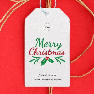 Merry Christmas Custom Business Company Logo Cadeaulabel