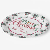 Merry Christmas – Custom Family Greeting Papieren Bordje (Gekanteld)
