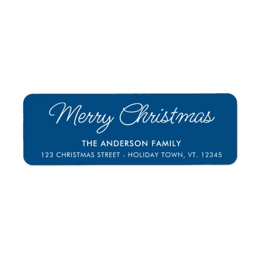 Merry Christmas Custom Feestdagen Retouradres Etiket (Voorkant)