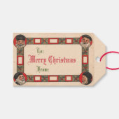 Merry Christmas Custom Label Cadeaulabel (Voorkant (Horizontaal))